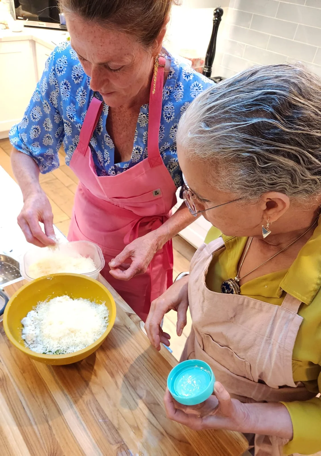 Chef Mylene preparing a dish